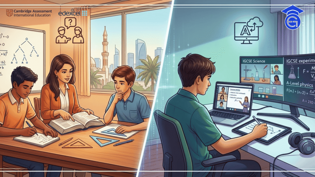 Offline vs Online Tuition in Sharjah: What Really Works for IGCSE & AS-Level Students?