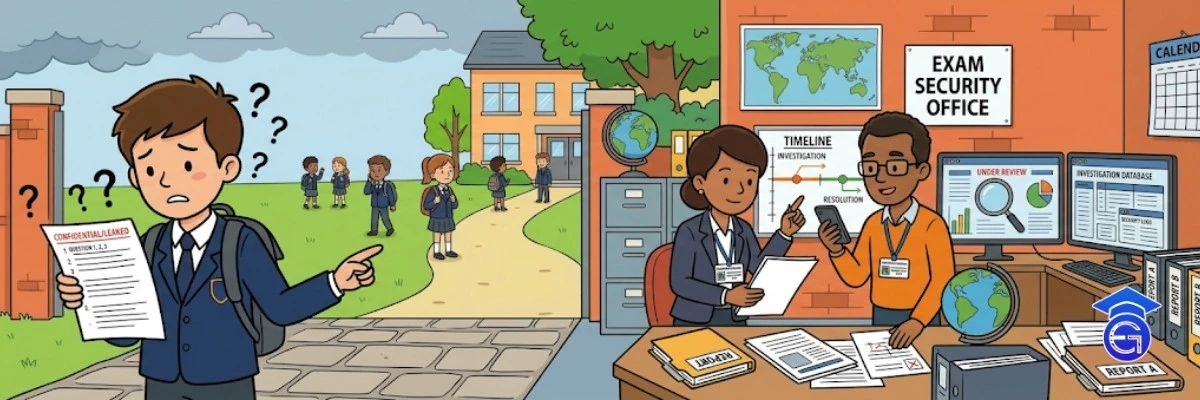 What happens if a Cambridge or Edexcel exam paper is leaked