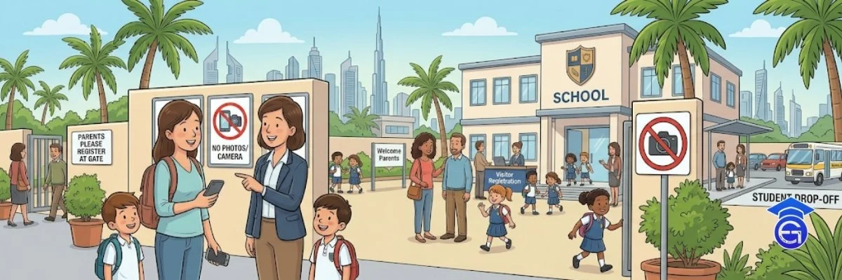 Parent photographing their own child at a school event in the UAE - Edugravity